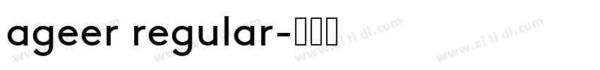 ageer regular字体转换